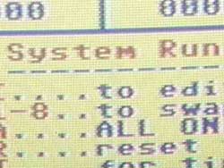Old computer screen close-up